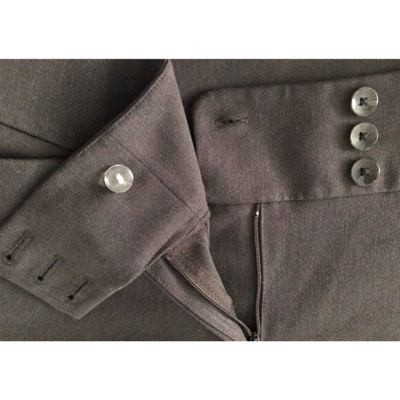 Ann Taylor Signature Pants Size 12 Flare Buttons Office Work Bottoms - Picture 5 of 9